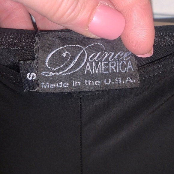 Dance America Black Ruffle Palazzo Dance Pants women’s size small - Picture 3 of 5